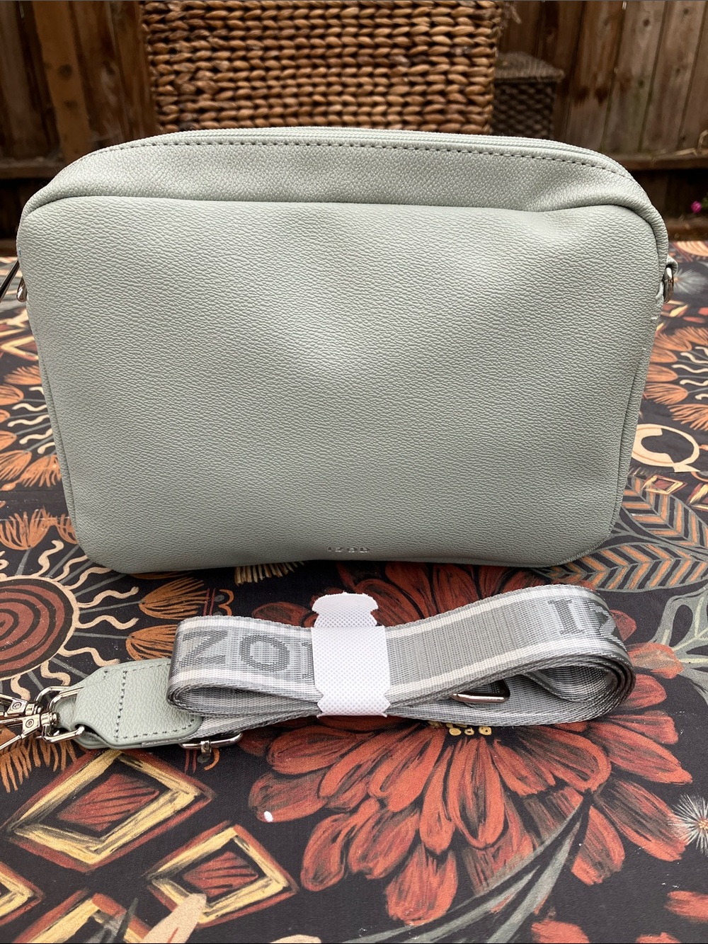 NWOT - IZOD Sage Green Crossbody Bag with Logo Strap